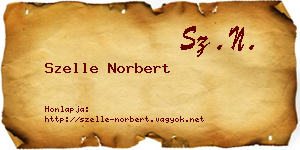 Szelle Norbert névjegykártya